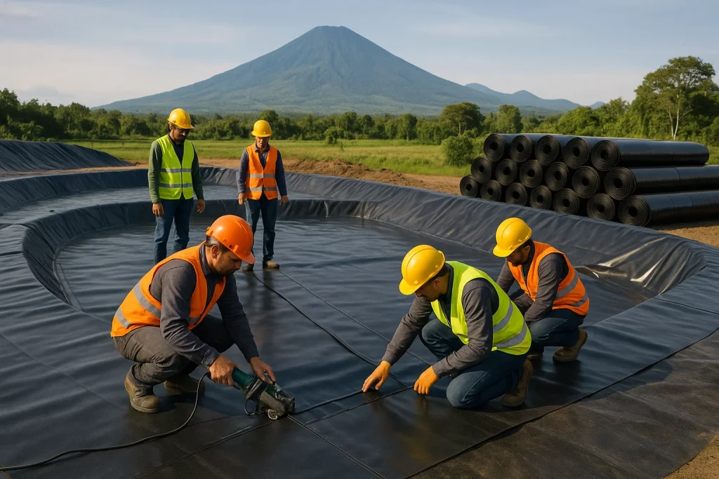 Pemasangan Geomembrane